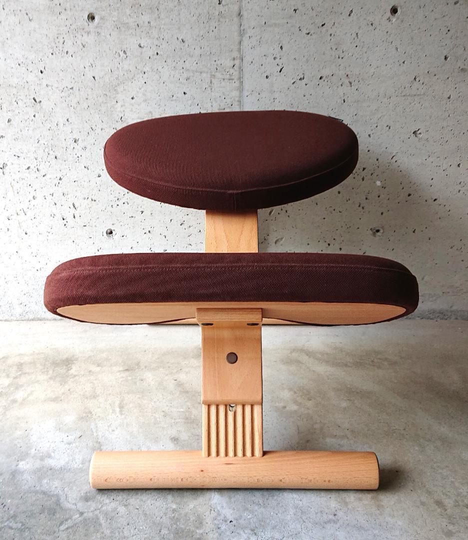 【美品】サカモトハウス バランスチェアイージー 　ショートバージョン　ブラウン