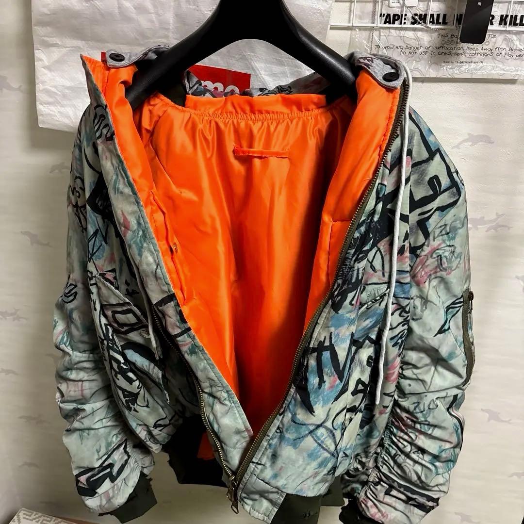 ジャケット・アウター mowalola graffiti bomber jacket