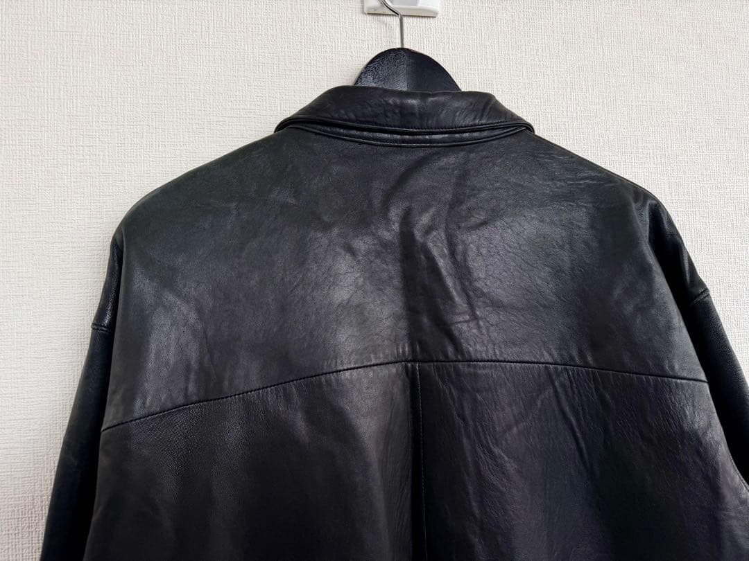 超超スペシャル 90s ポニー無 ポロ スポーツ レザージャケット M ブラック