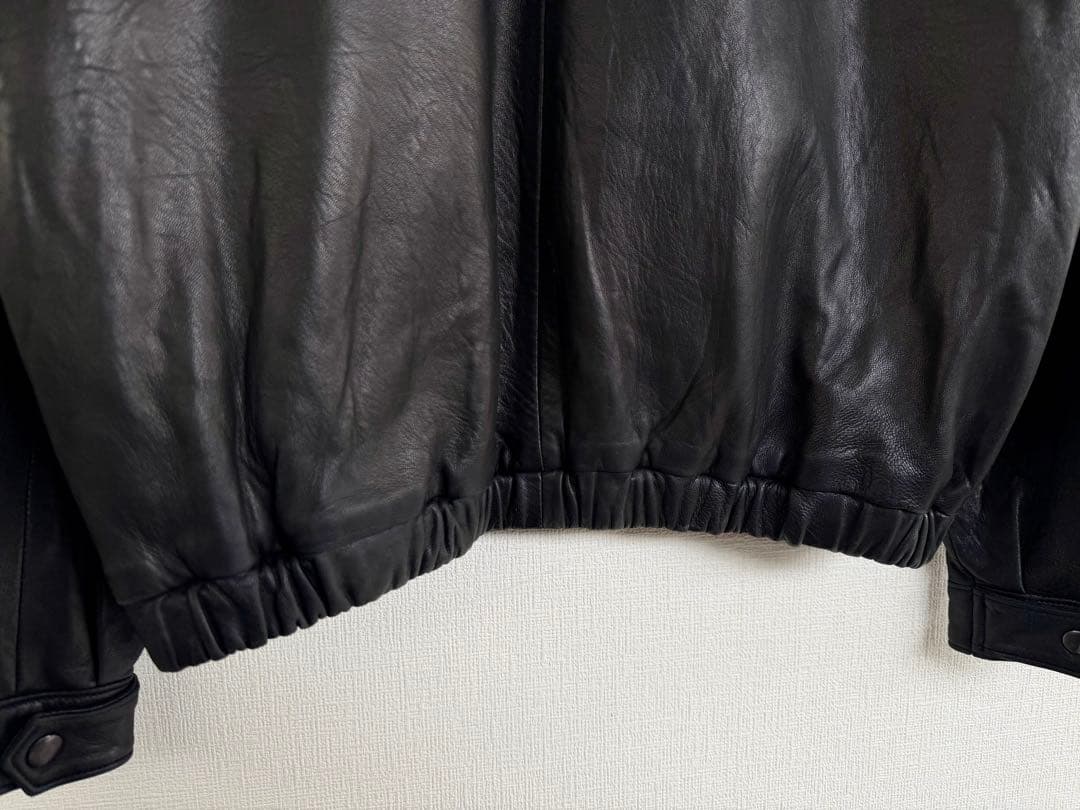 超超スペシャル 90s ポニー無 ポロ スポーツ レザージャケット M ブラック