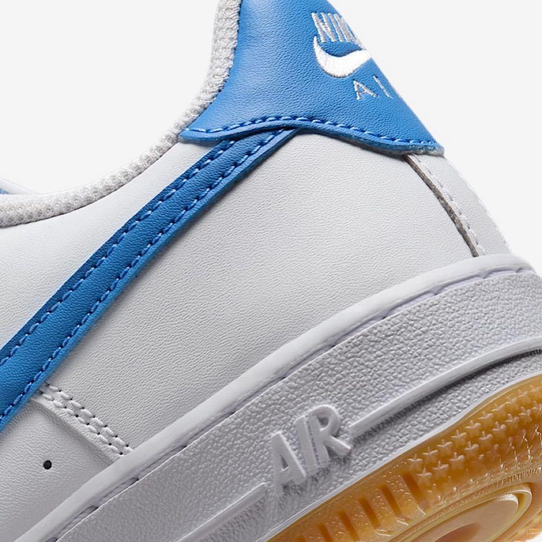 【新品23.5cm】NIKE｜エアフォース１GS｜ホワイト/ブルー/ガムソール