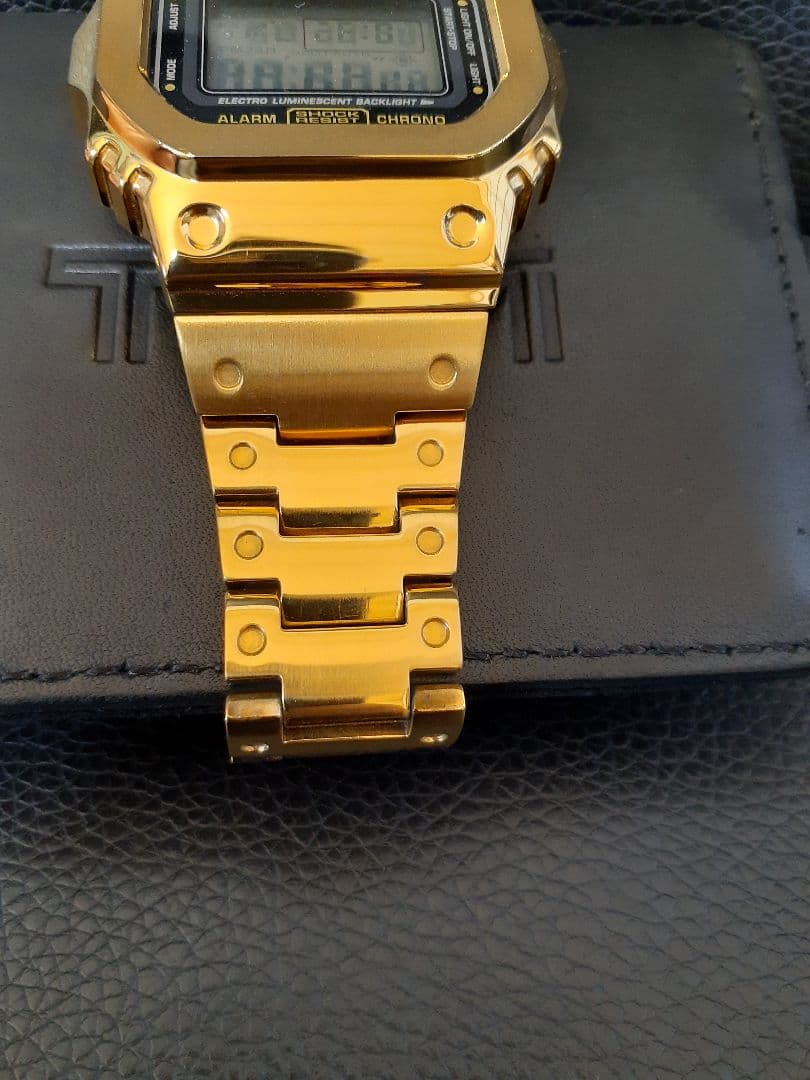 美品稼働☆G-SHOCK DW-5600E☆スピード フルメタルカスタムゴールド