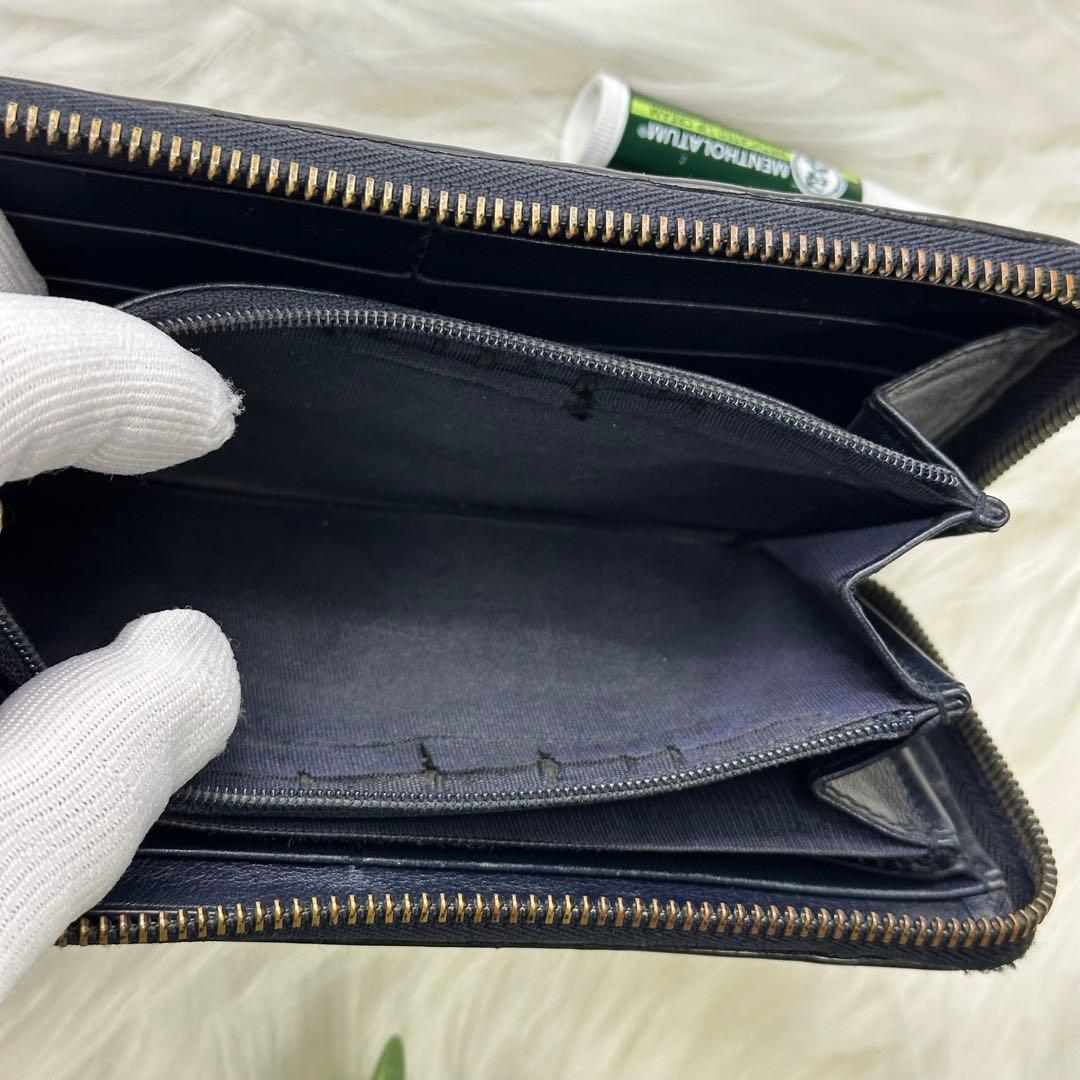 GUCCI グッチ マイクロ シマGG柄 長財布 ラウンド