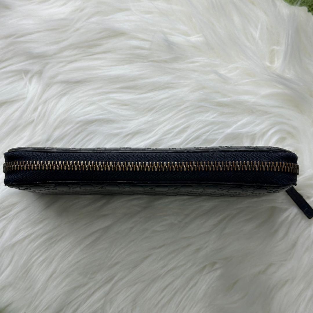 GUCCI グッチ マイクロ シマGG柄 長財布 ラウンド