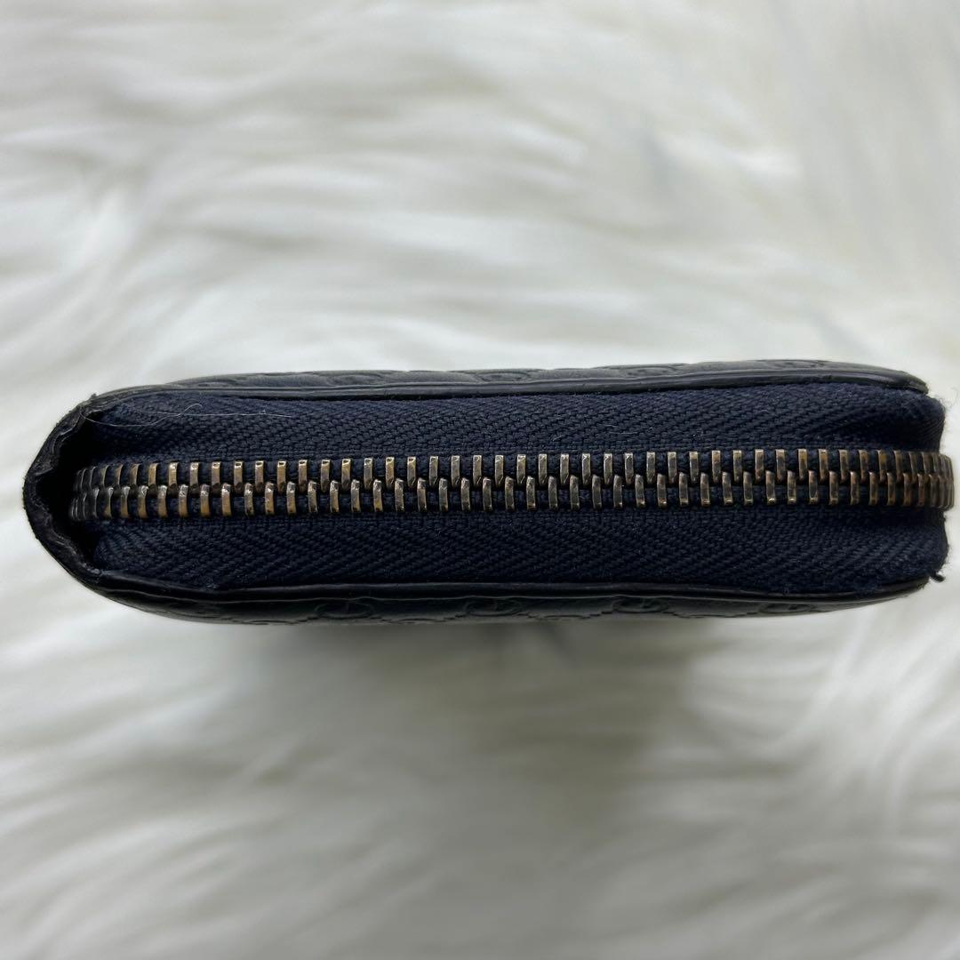 GUCCI グッチ マイクロ シマGG柄 長財布 ラウンド