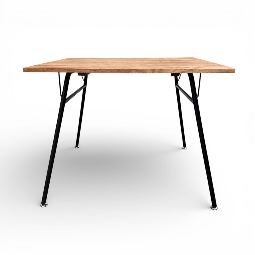 モモナチュラル　無垢　オーク　ダイニングテーブル　北欧　アイアン　W100cm