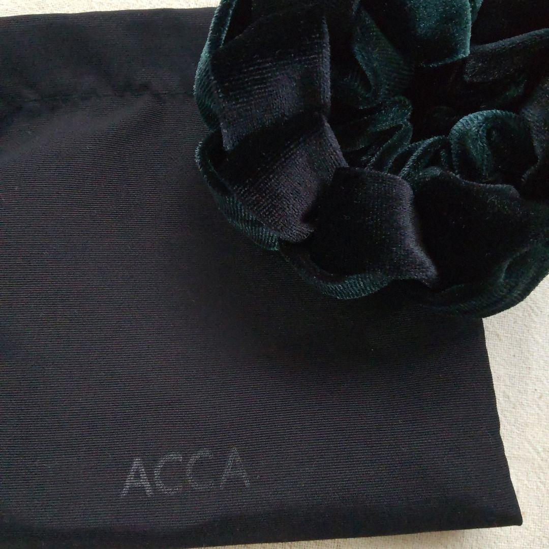 acca　ベルベットループシュシュ　ブラック