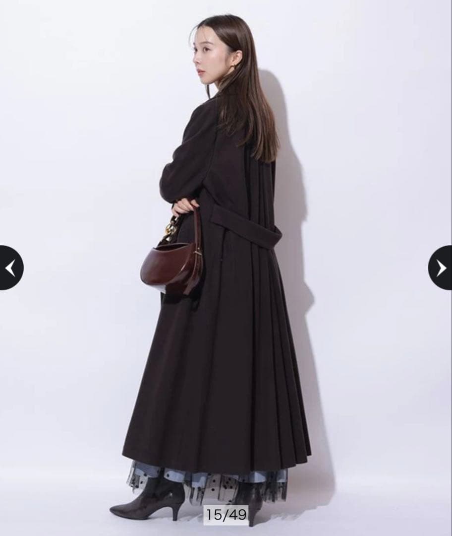 最終値下げ２点セットMystrada バックボリュームコート　茶色　ニット