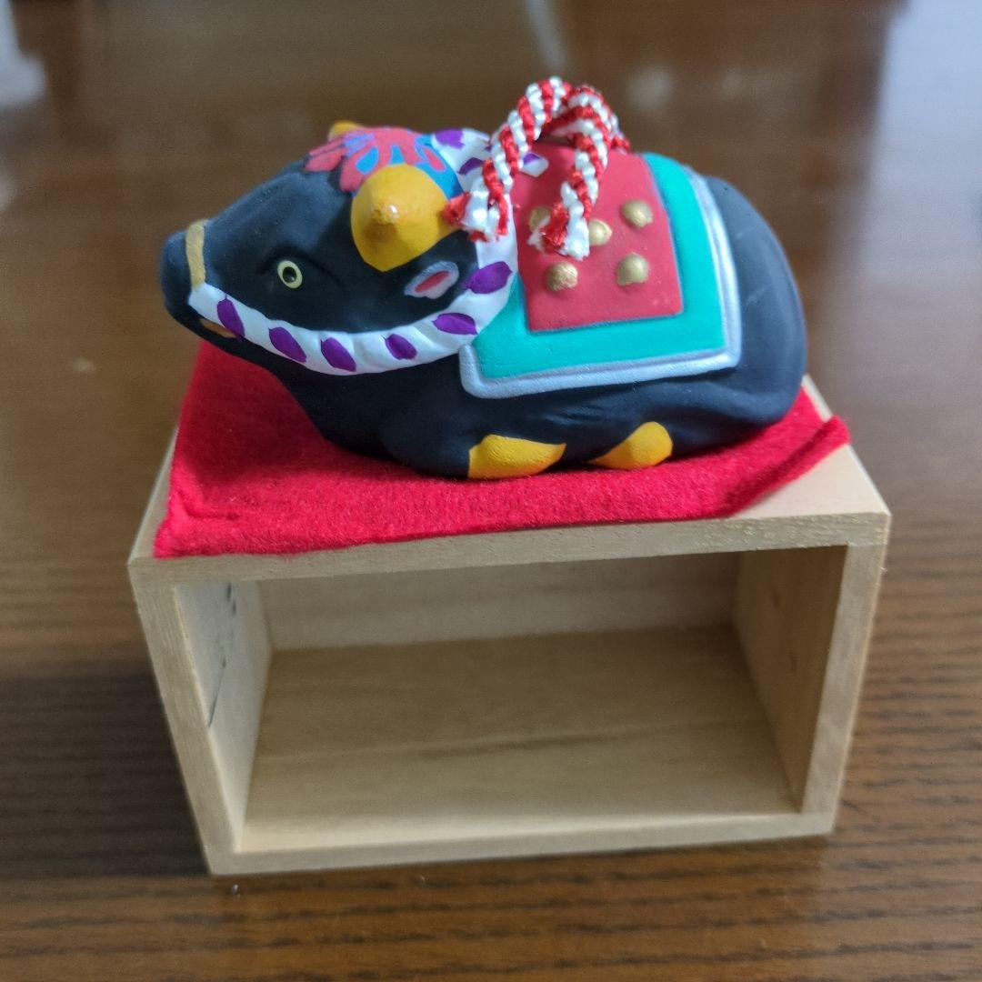 陶器製牛の置物 正月飾り