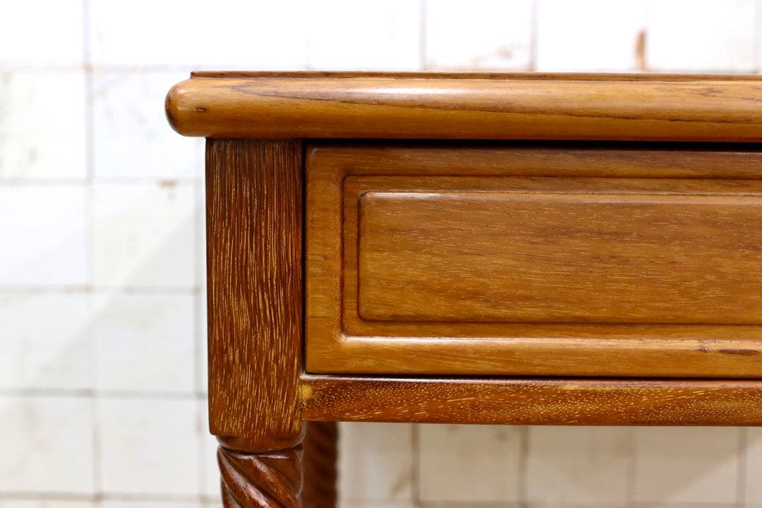 GMIK389○アジアン オリエンタル サイドテーブル 花台 飾り台 アンティー