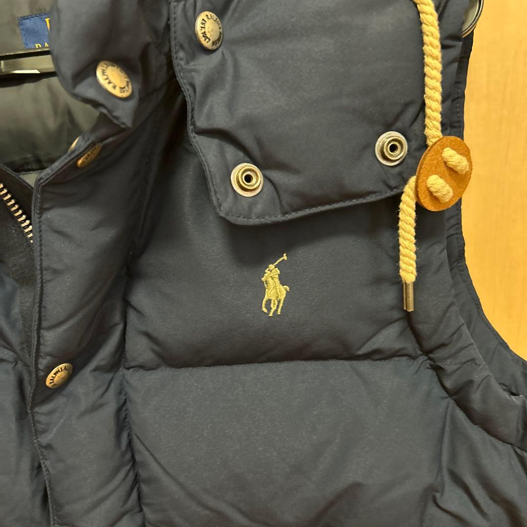 ポロ・ラルフ・ローレン フード付きダウンベスト ネイビー