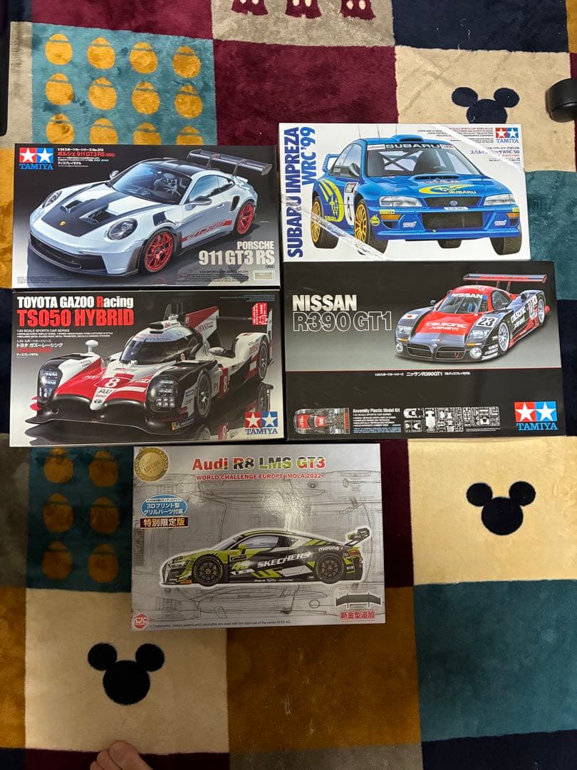 プラモデル 5点セット（アウディ R8, トヨタ TS050 他）