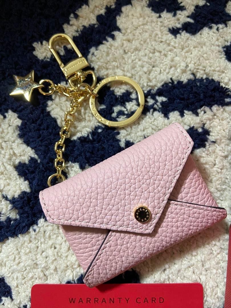 未使用BONAVENTURAスターチェーンキーホルダーシュリンクレザー★サクラ