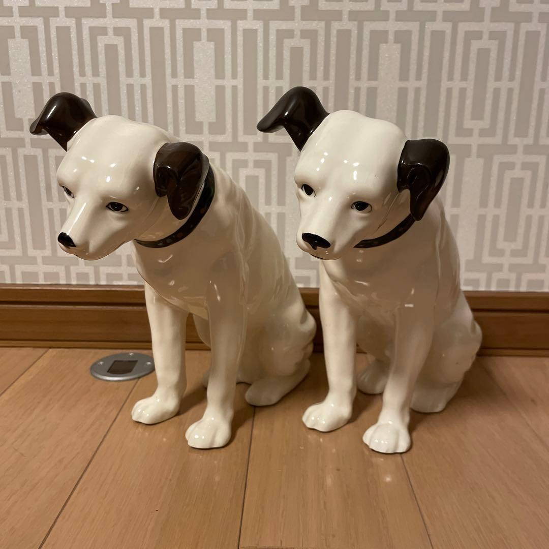 ビクター　ニッパー君　置物と貯金箱のセット