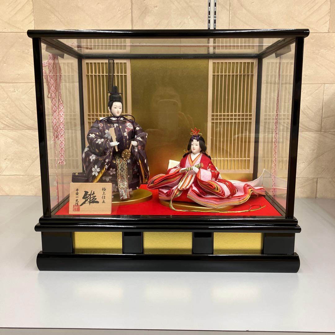 お値下げしました。ガラスケース入り雛人形飾り