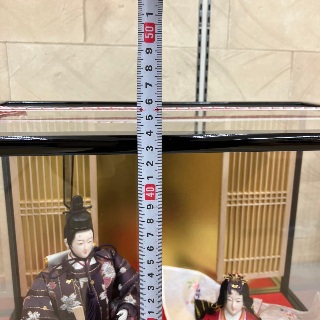 お値下げしました。ガラスケース入り雛人形飾り