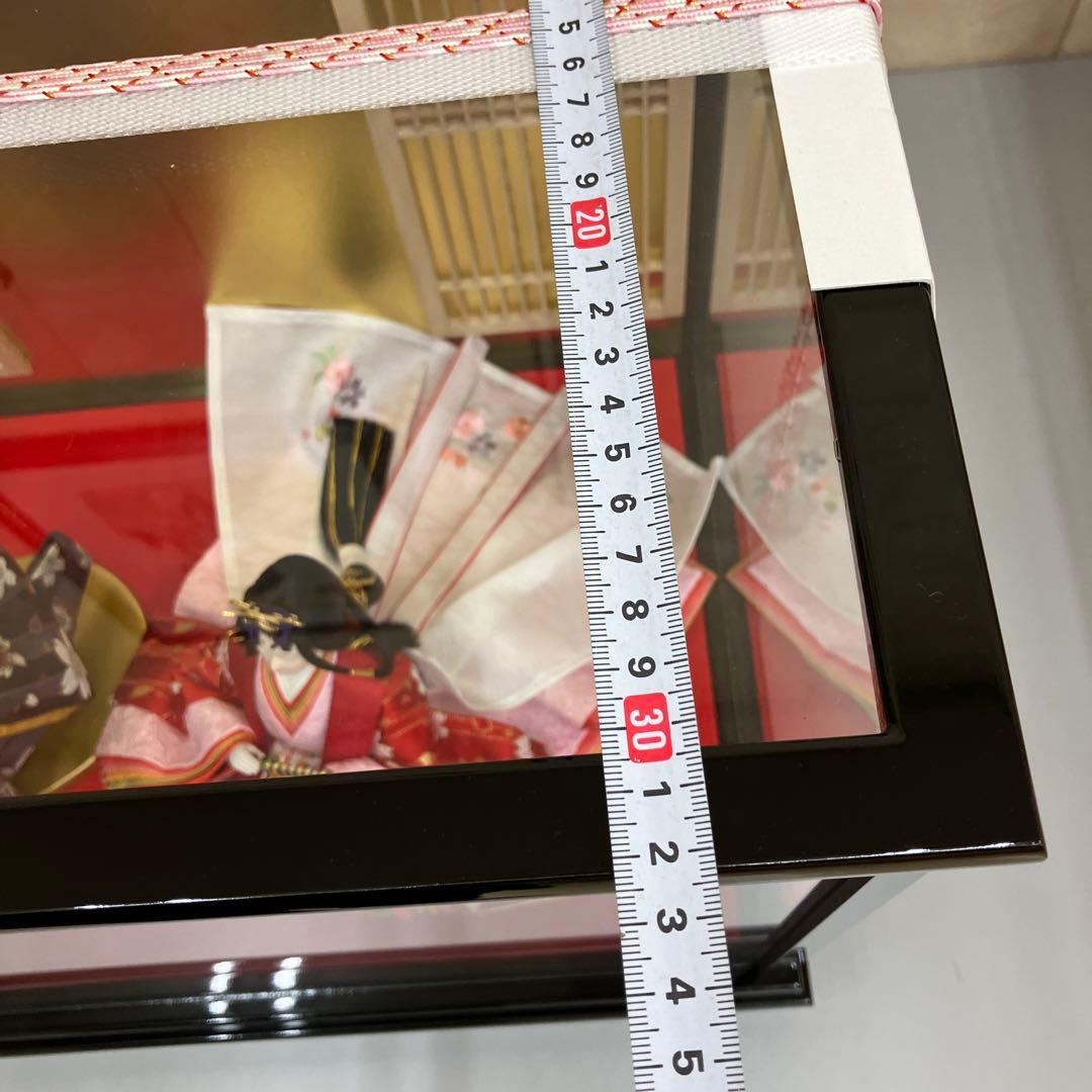 お値下げしました。ガラスケース入り雛人形飾り