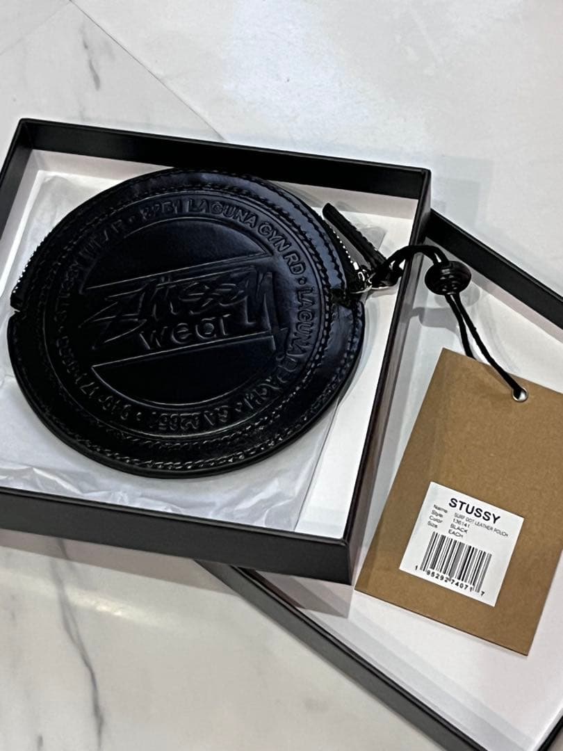 Stussy SURF DOT LEATHER POUCH ポーチ　ケース