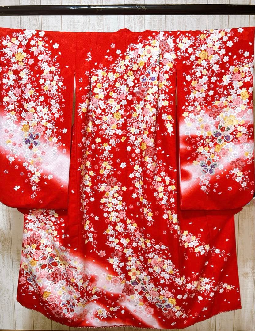 正統派赤系♡七五三　7歳　女の子　セット　一式　ゴールド　ピンク