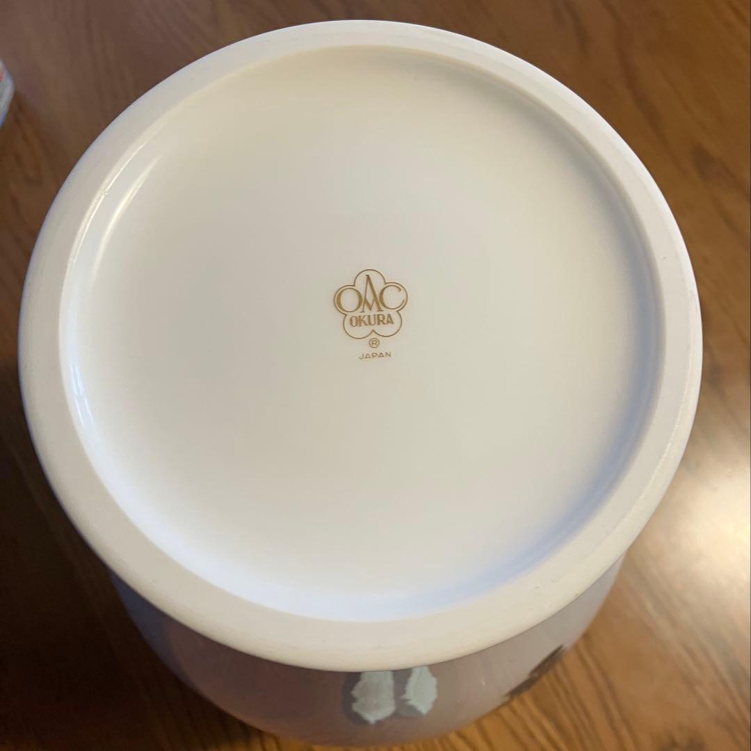 大倉陶器　金蝕ぶどう　花器　36㎝