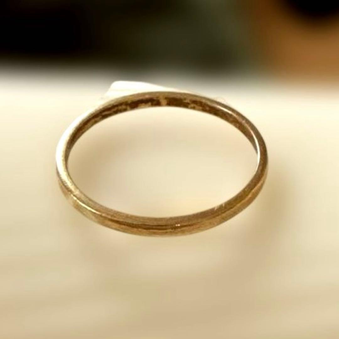 K18 18金 ７号 指輪 シンプル リング #７ ゴールド