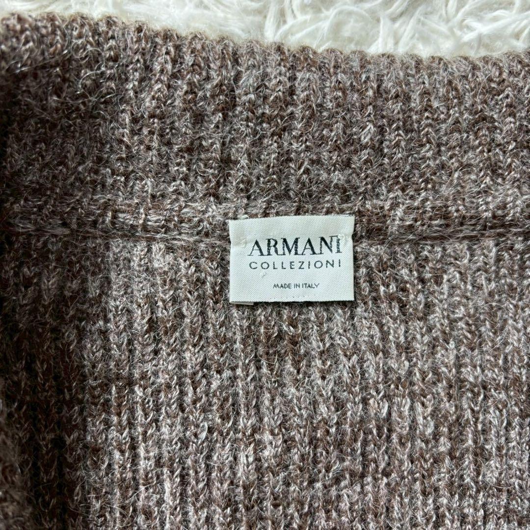 【美品】ARMANI COLLEZIONI カーディガン　モヘア　ブラウン