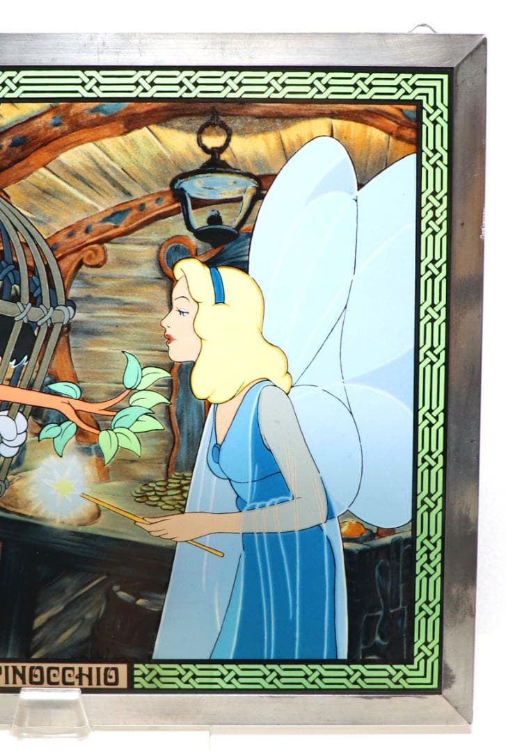 ディズニー公式激レア ピノキオとブルー・フェアリー大型ヴィンテージステンドグラス