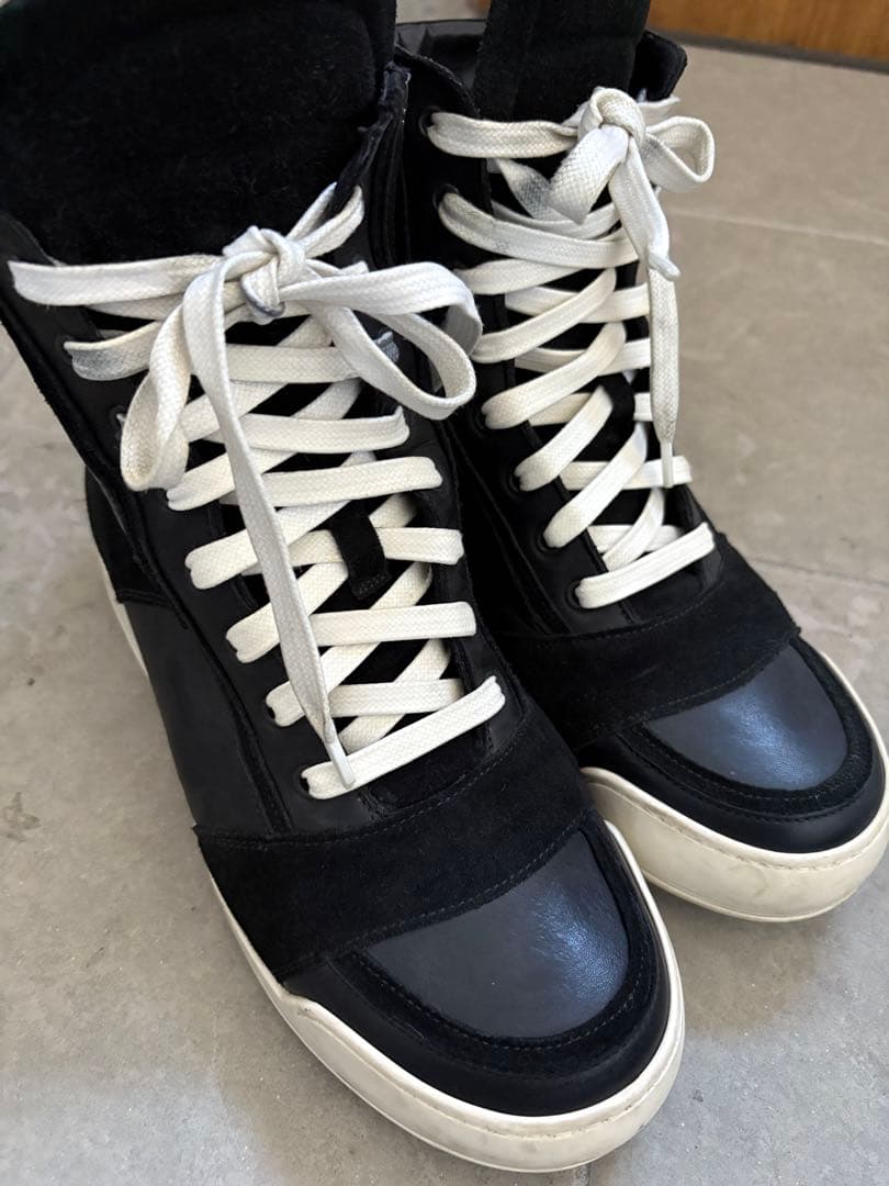 BALMAIN スエード レザー ハイカットスニーカー