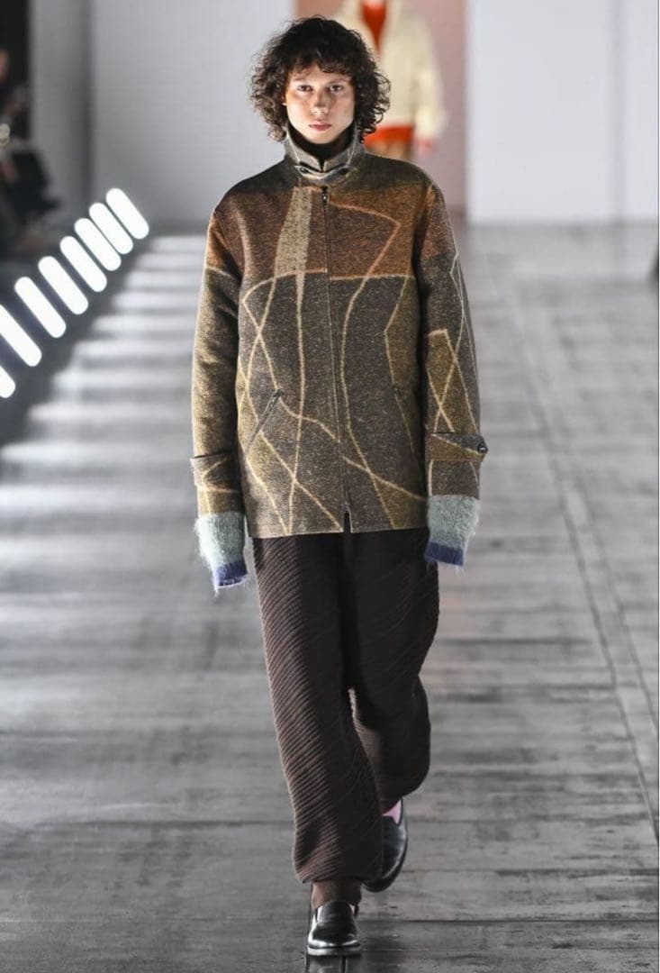 【超名作】YOKE JACQUARD ZIP BLOUSON ウール混コート