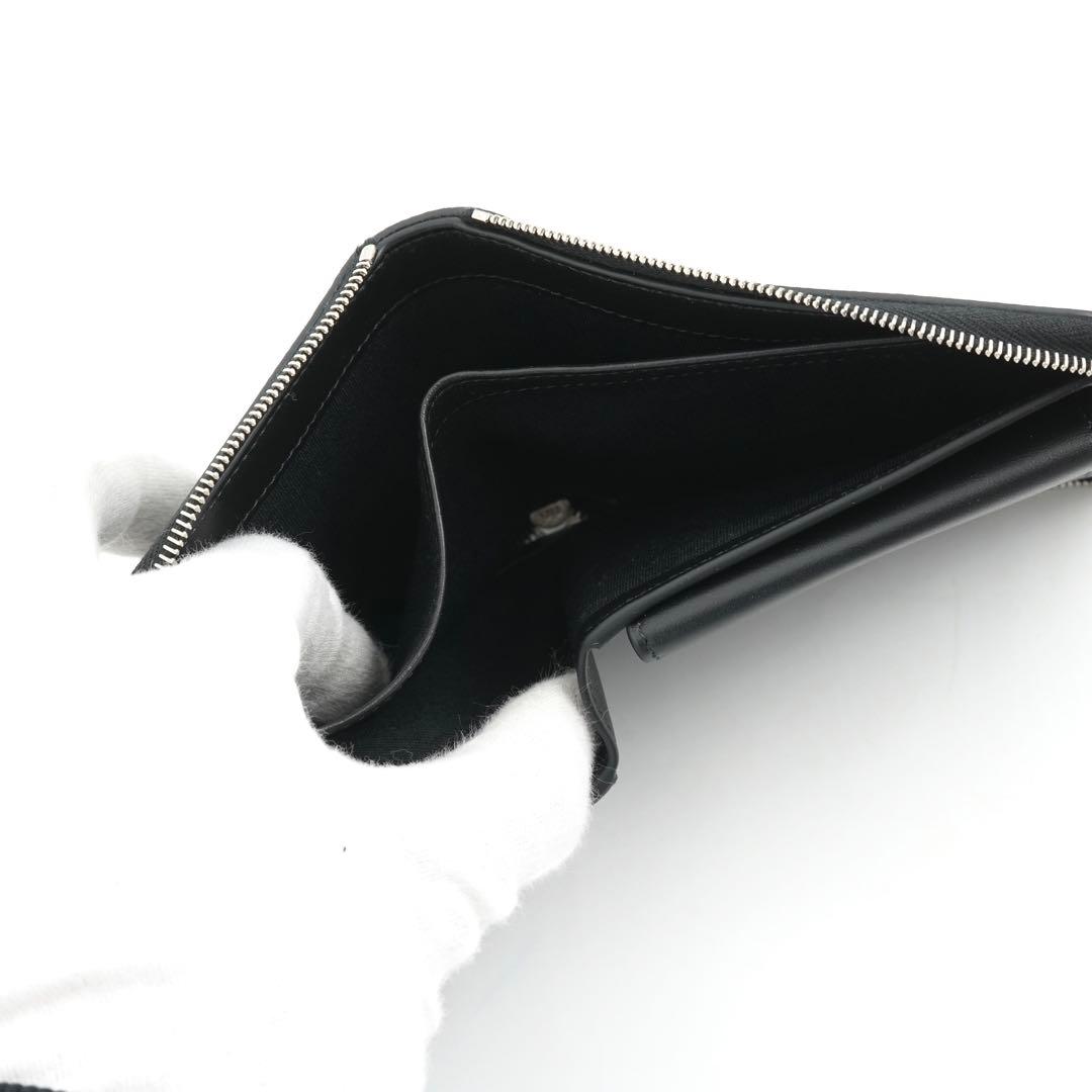 極上美品・箱保存袋付　CELINE ジップドバイフォールドウォレット　ブラック