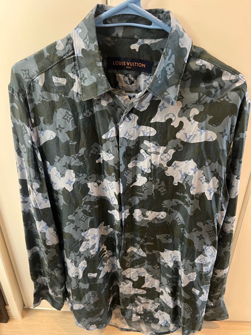 LOUIS VUITTON カモフラージュ柄長袖シャツ