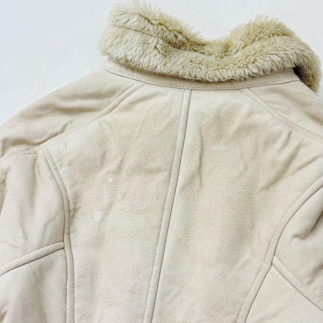 アルマーニエクスチェンジ　ムートン　ジャケット　レザー　ファー　ベージュ　XS