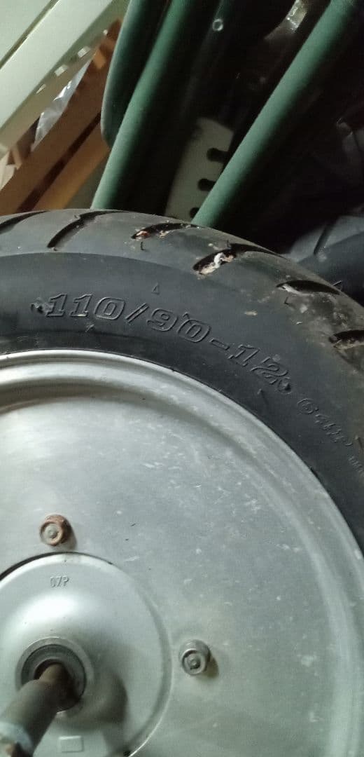 ジャイロキャノピータイヤ 110/90-12 アルミホイール