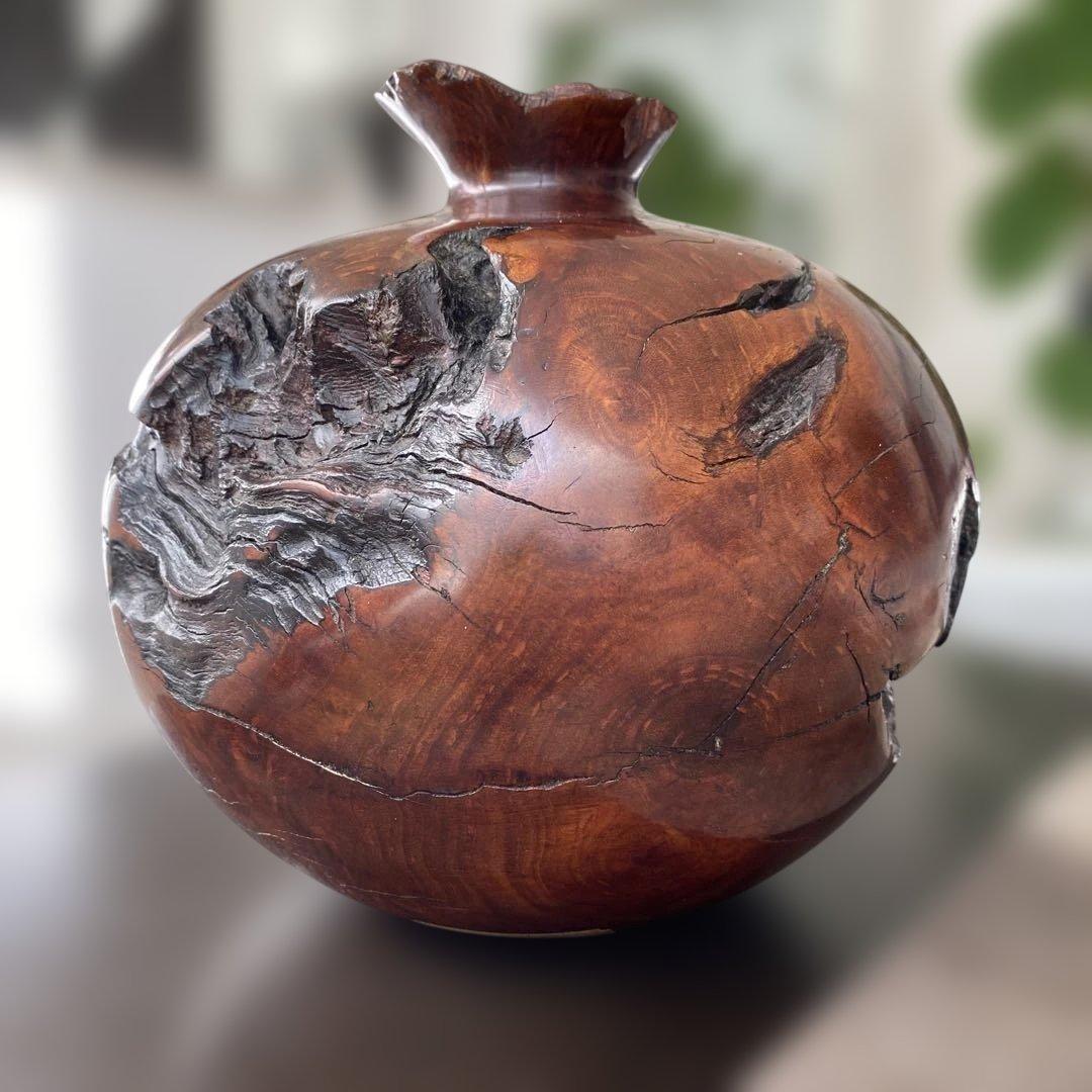 【屋久杉と同等の樹齢の古木から作られた瘤壺】Made in USAの美術・骨董品