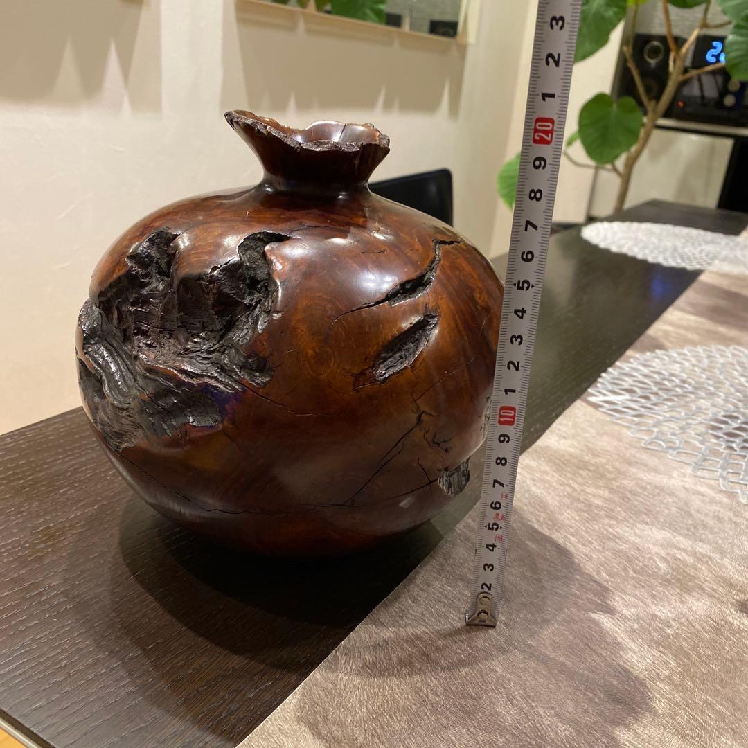 【屋久杉と同等の樹齢の古木から作られた瘤壺】Made in USAの美術・骨董品