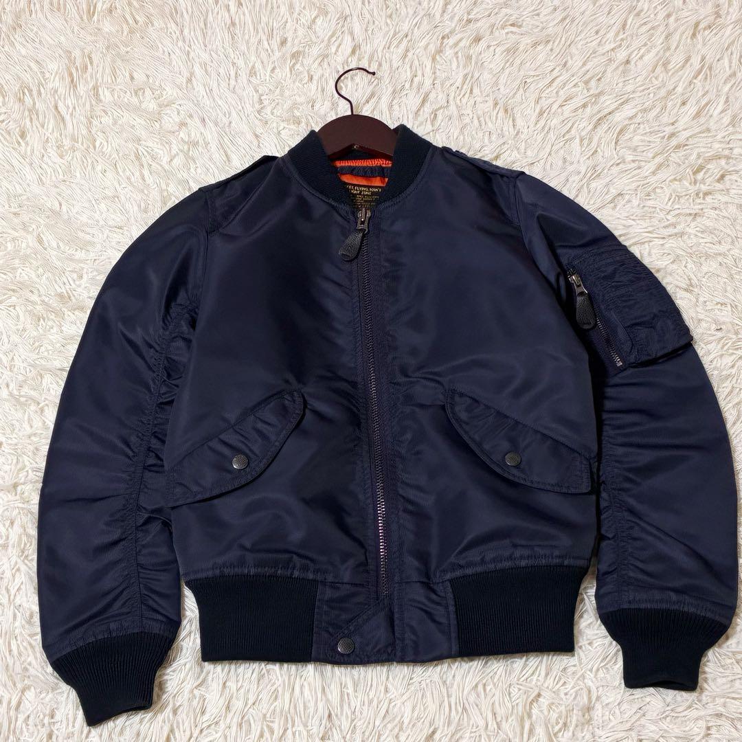 【美品】✨ AVIREX フライトジャケット アーチロゴ コマーシャルロゴ S
