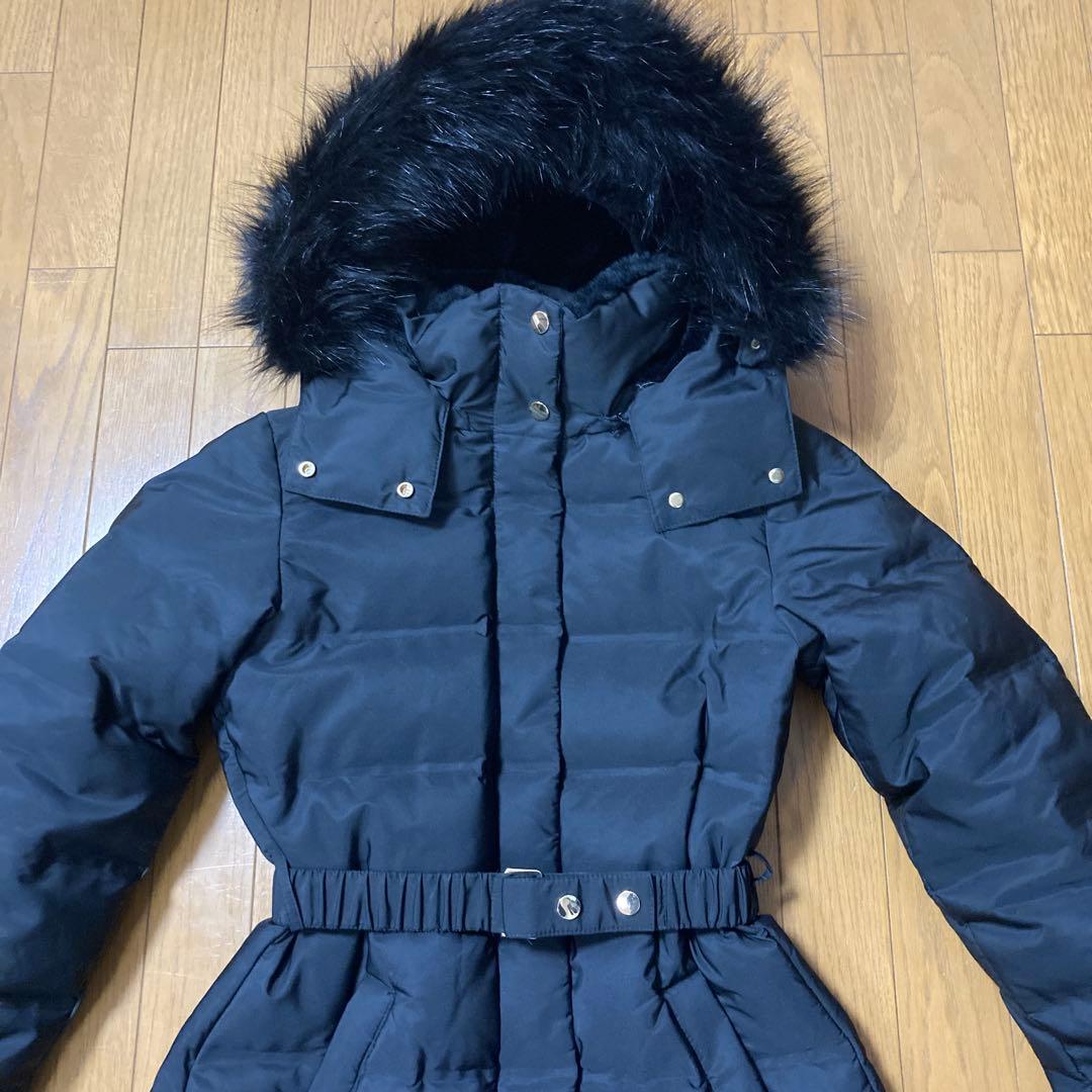 ★ZARA★送料込み！！セミロングダウンジャケット ファー付き