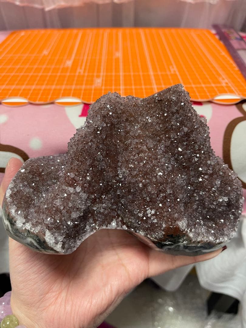 綺麗❣️原石 天然石浄化　ウルグアイ産 赤色アメジスト 水晶クラスター　⑧