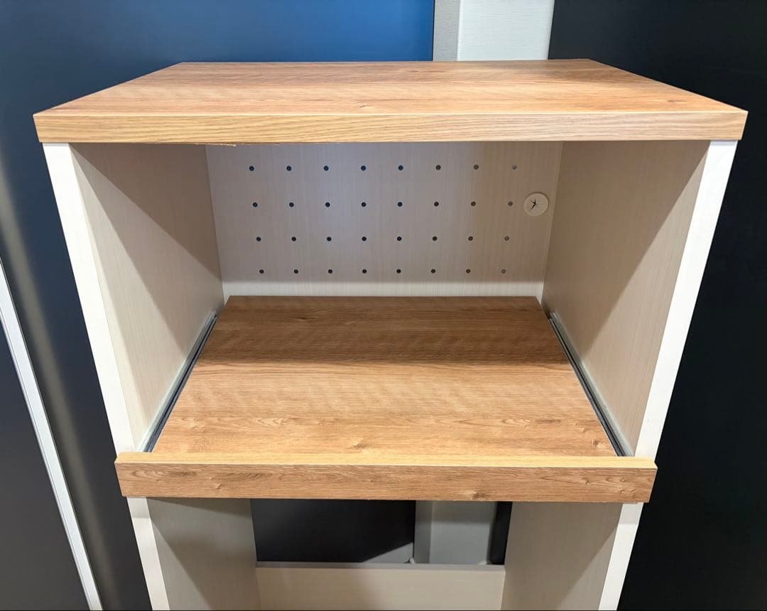【送料込み】ニトリ ごみ箱が入るキッチンラック レンジ台 高さ128cm