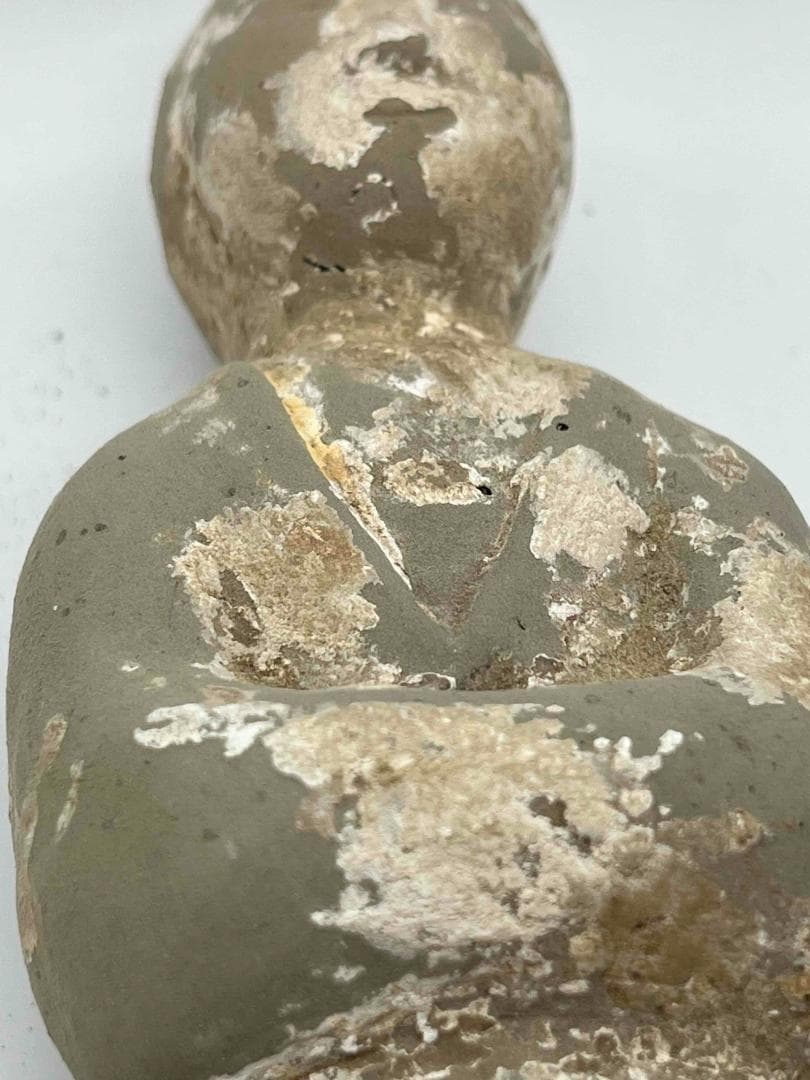 唐時代　武士胡人陶俑　極上品　旧家旧蔵　唐物　時代物　置物(B-64)