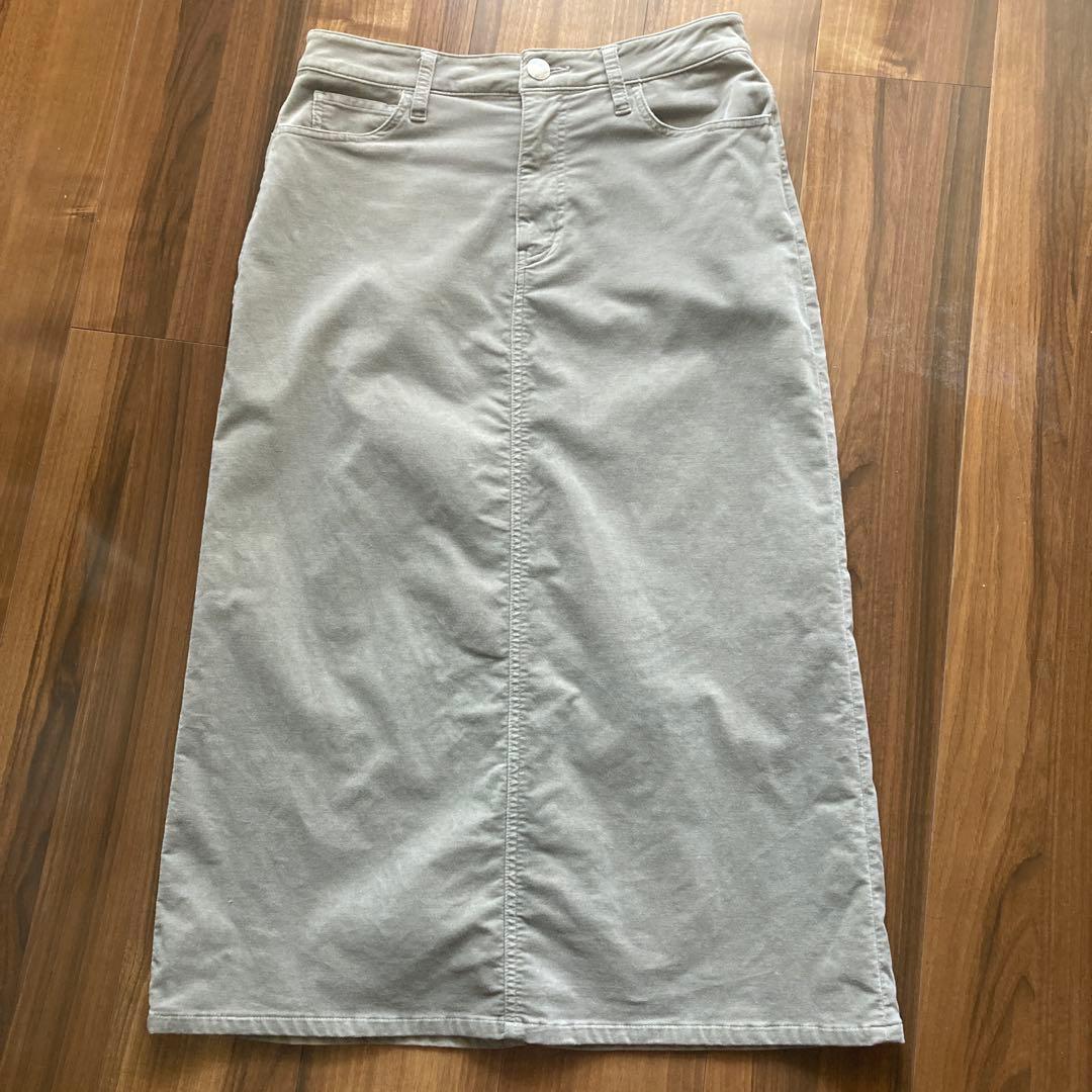 （洗える）23区DENIM ベルベットストレッチ Aライン スカート　現行品