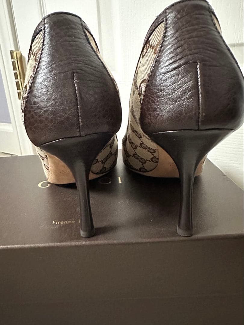 Gucci グッチ　オープントゥ ハイヒール　36 37 23.5cm 24cm