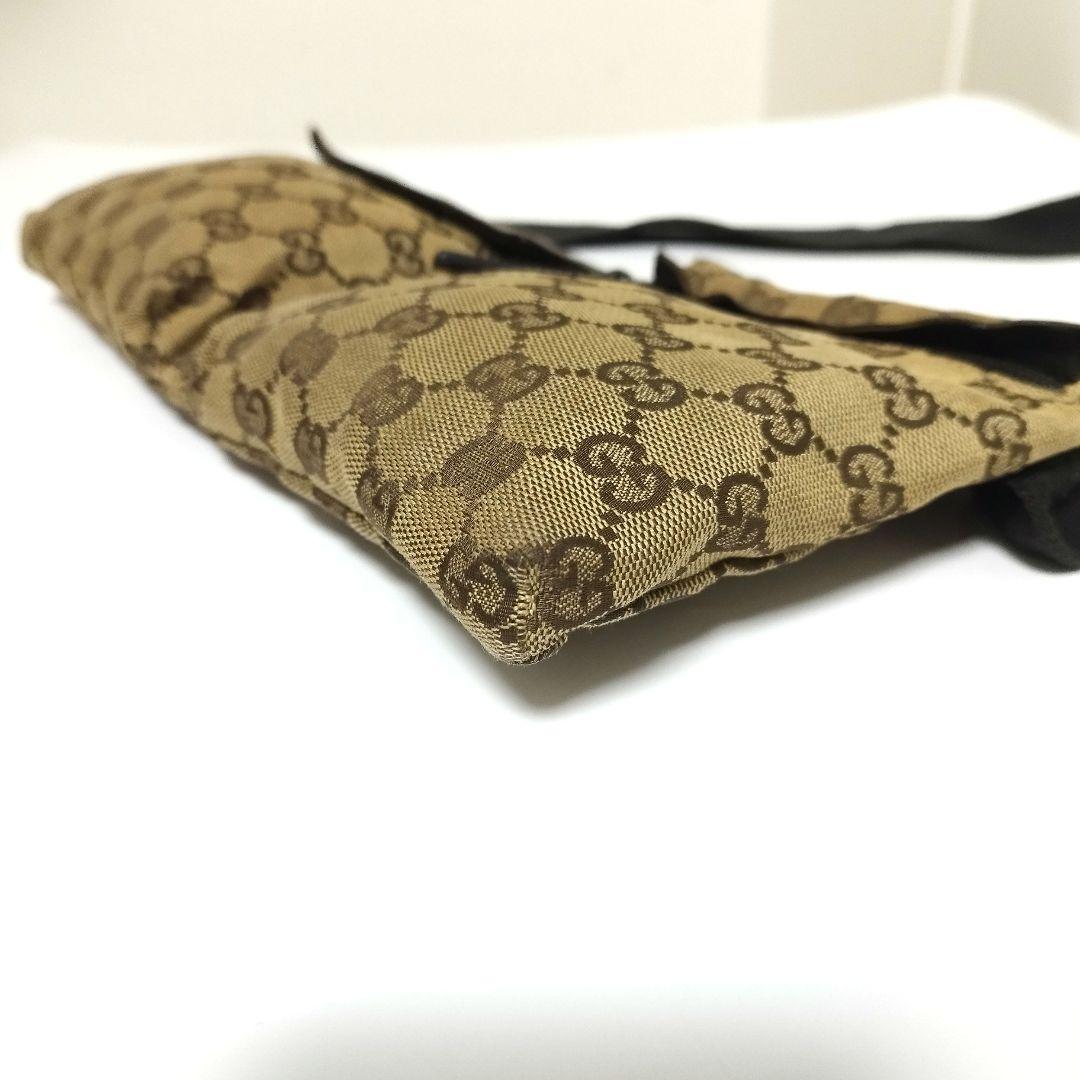美品☆　グッチ　GGキャンバス　ボディバッグ　ウエストポーチ　ショルダーバッグ