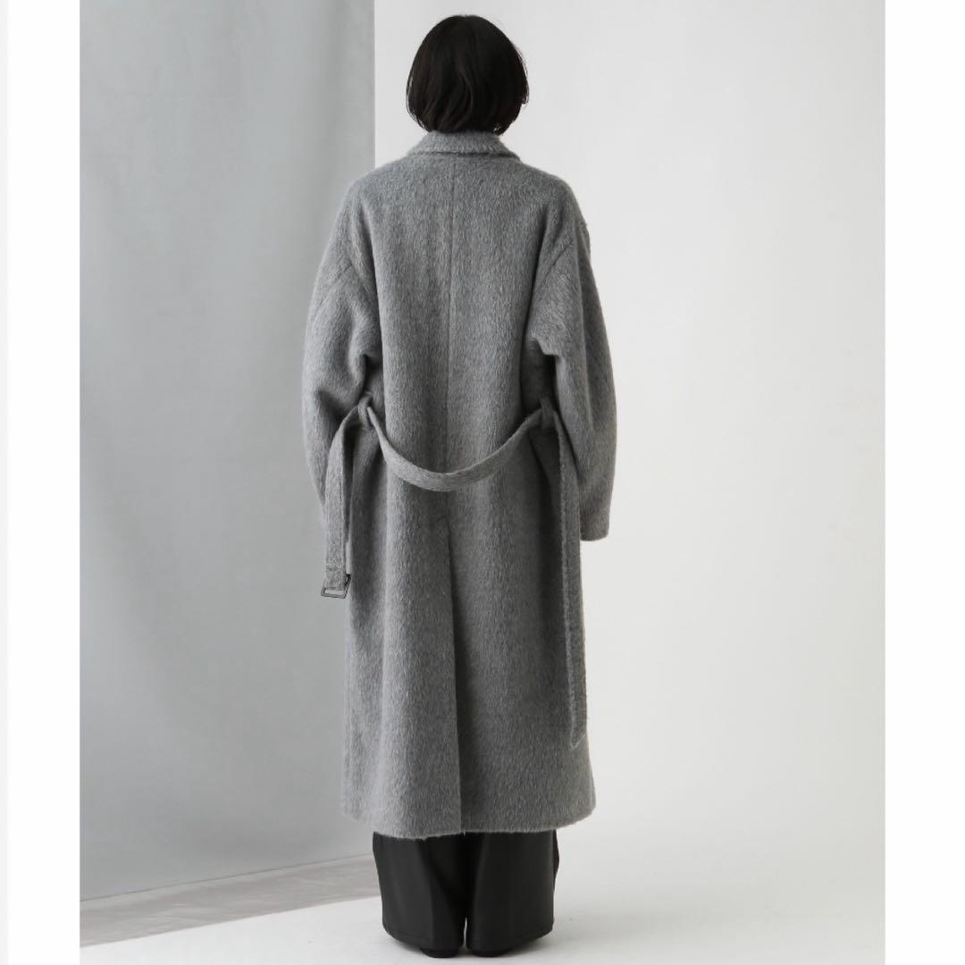 【美品】 HARE ウールダブルコート グレー M