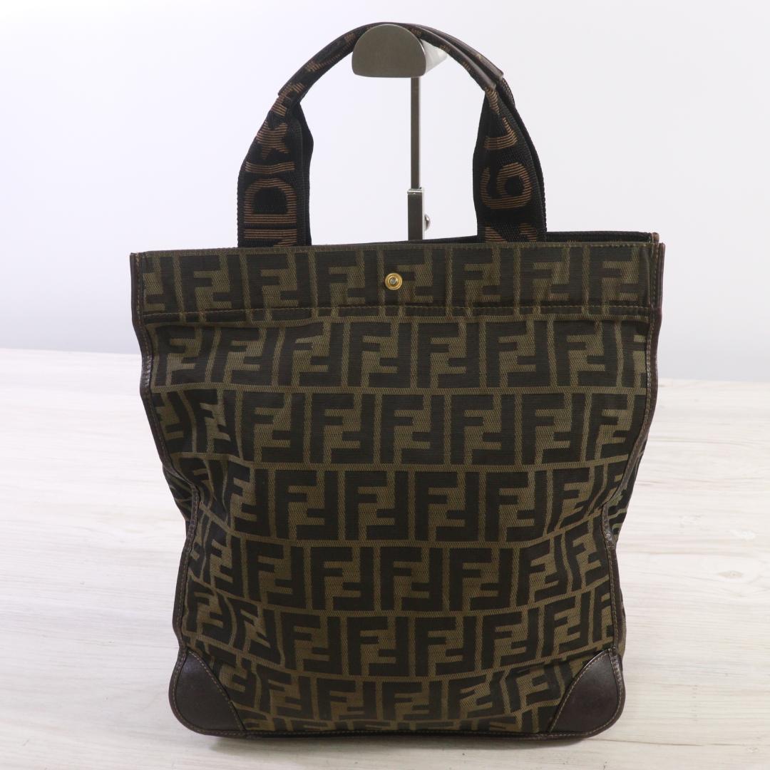 ◆FENDI フェンディ ヴィンテージ ズッカ柄 折り畳み ハンドトートバッグ