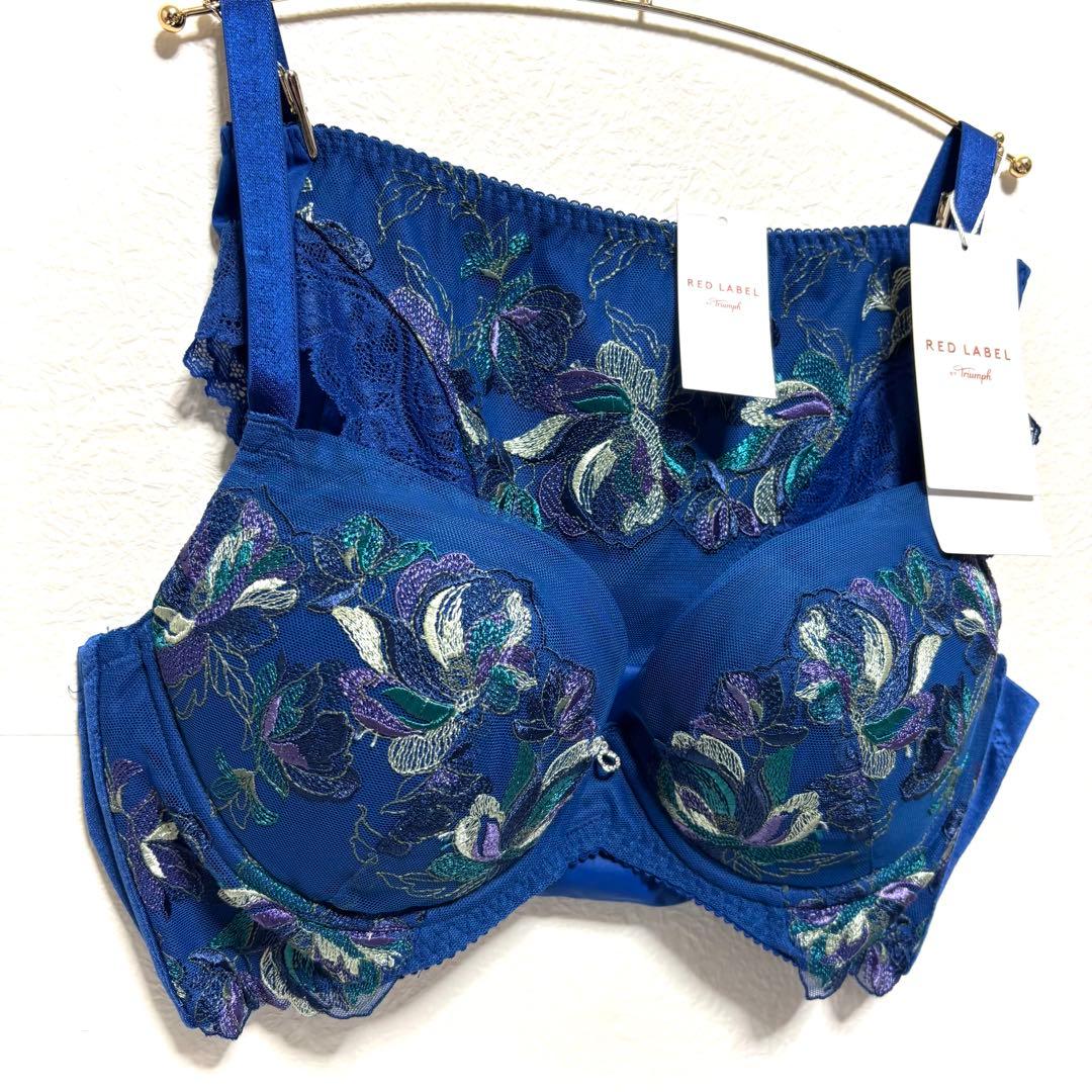 D75L トリンプ プレミアム 寄せアゲハ 花と油絵 ブラ＆ショーツ M008