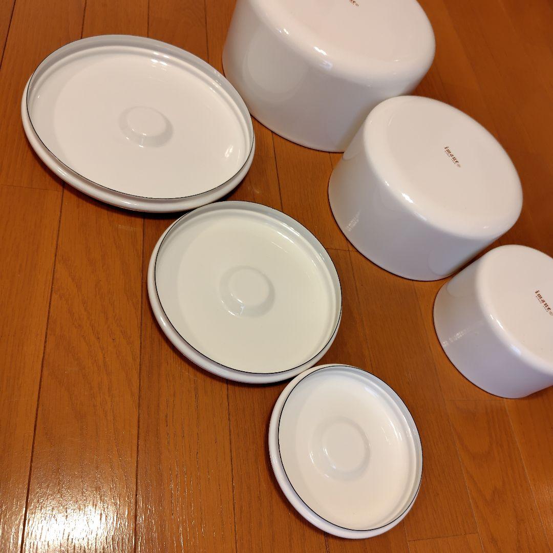 超美品！イマン　ビビアンピンク　 ホーロー丸缶　大中小　3サイズセット