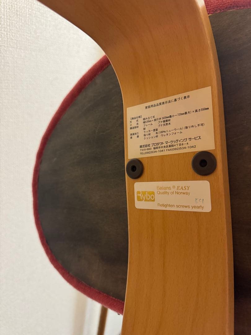 Rybo社 バランスチェア バランスイージー 姿勢矯正