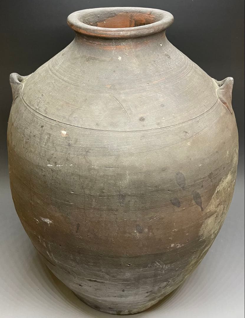 古南蛮　双耳南蛮壺　双耳壺　耳付壺　特大　43cm p3308