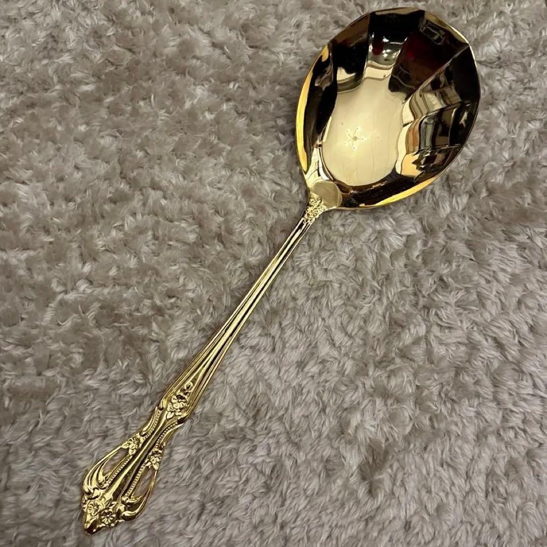 【未使用】サンクラフト 24金仕上げ カトラリーセット 55点 8客用 木箱付